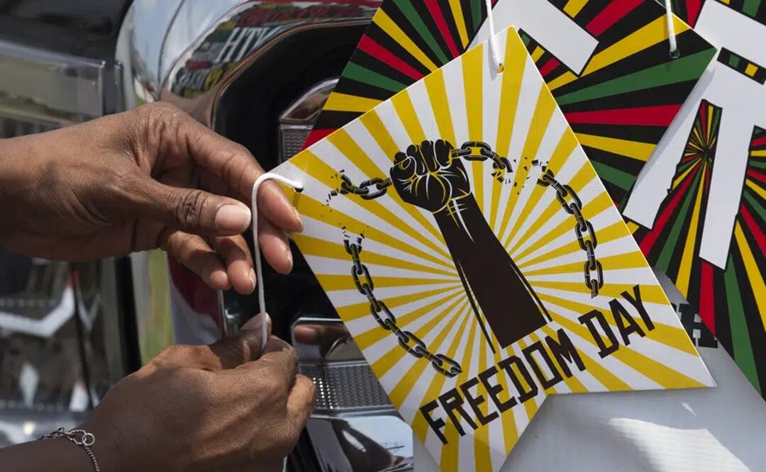 Los estadounidenses celebran el Juneteenth con fiestas, eventos y una reflexión tranquila sobre el fin de la esclavitud. Foto: AP