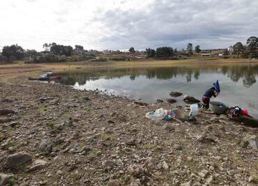 FOTOS: Así lucen las presas de Valle de Bravo y Villa Victoria, que están en sus niveles más bajos de almacenamiento de agua por sequía