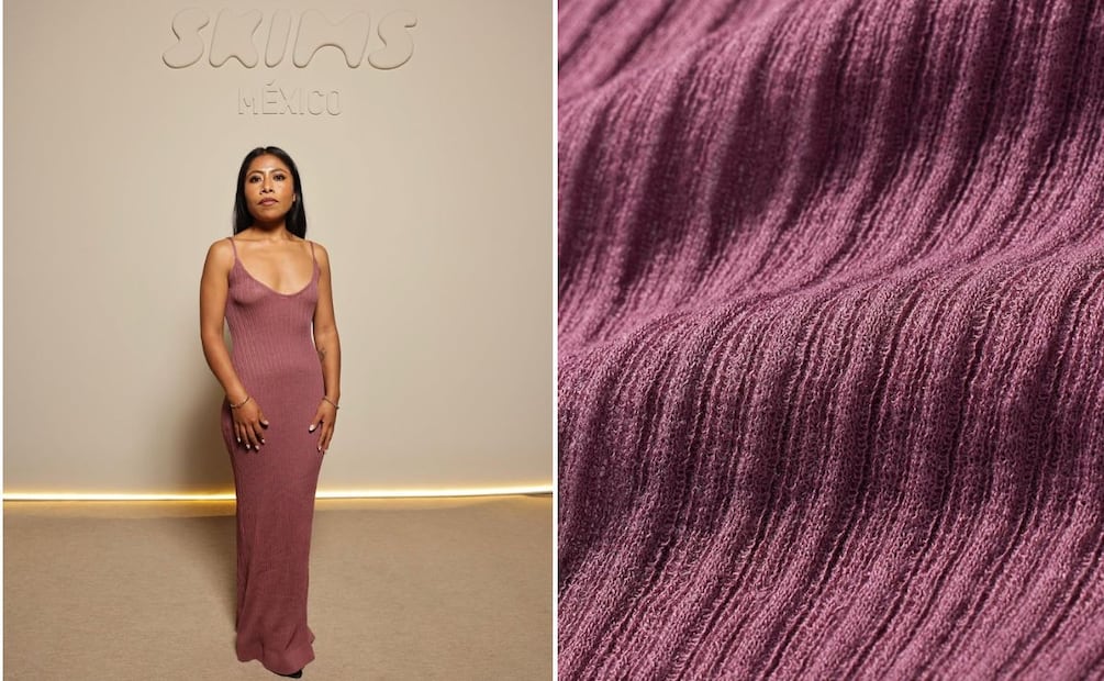 Yalitza Aparicio luce vestido largo de Skims. Foto: Especial. Instagram @yalitzaapariciomtz, Skims