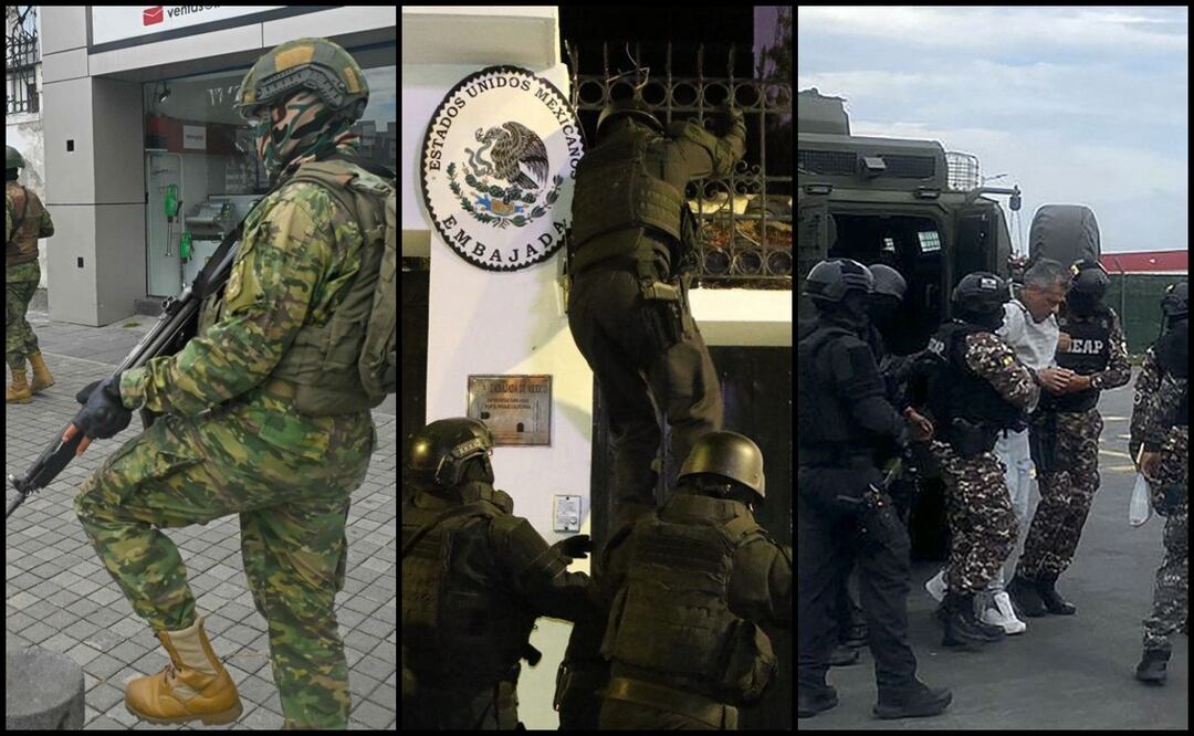 El conflicto México-Ecuador tuvo su punto más álgido tras la irrupción de militares en la embajada de México en Quito.  Fotos: AP/ EFE