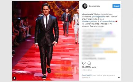 Diego Boneta desfila para Dolce & Gabbana