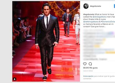 Diego Boneta desfila para Dolce & Gabbana