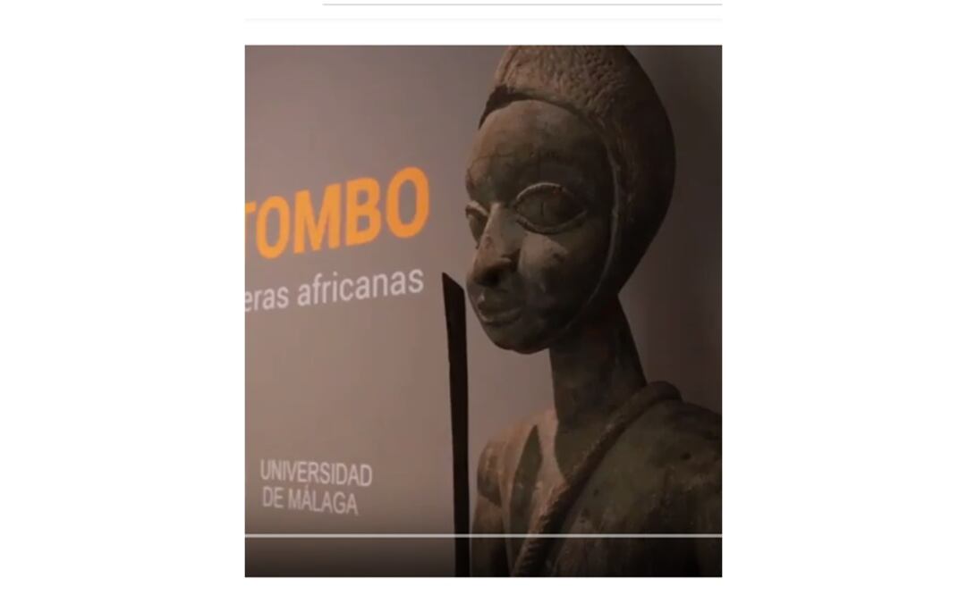 Exposicición "Utotombo". Foto: tomada de la página de La Universidad de Málaga