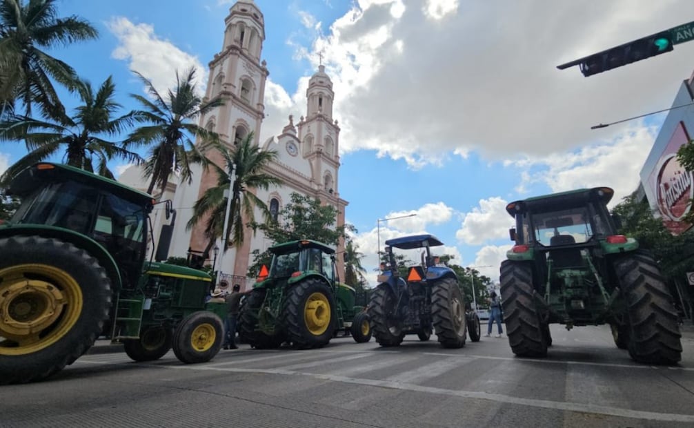 Productores del campo protestan en Sinaloa (14/10/2025). Foto: Cortesía