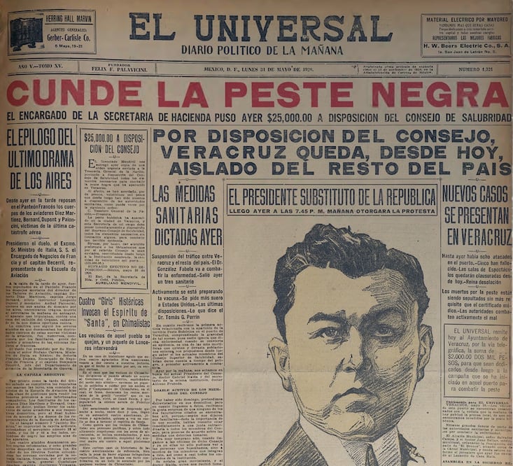 Después de la influenza, la peste atacó Veracruz en los años 20