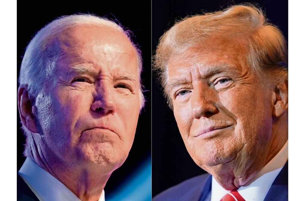 El presidente estadounidense, Joe Biden, y el exmandatario Donald Trump, en enero pasado. Foto: AP