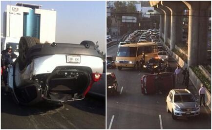 Volcaduras complican vialidad en Periférico