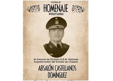 Congreso de Chiapas realizará homenaje a ex gobernador Absalón Castellanos