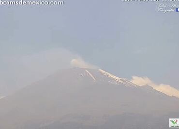 En 24 horas, el "Popo" emitió 150 exhalaciones