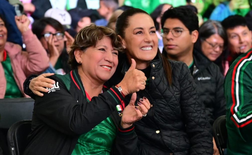 La gobernadora del Estado de México, Delfina Gómez, y la presidenta de México, Claudia Sheinbaum, en Nezahualcóyotl. Foto: Especial