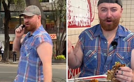 Sam Smith se vuelve viral en la CDMX; prueba los tacos de trompo y le entra al picante