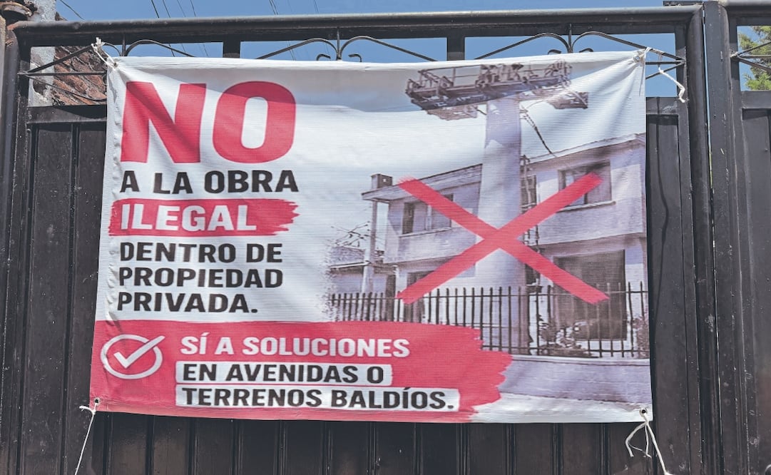 Vecinos indican que se pretende colocar el poste en predio intestado. Foto: Leonardo Lugo/ EL UNIVERSAL