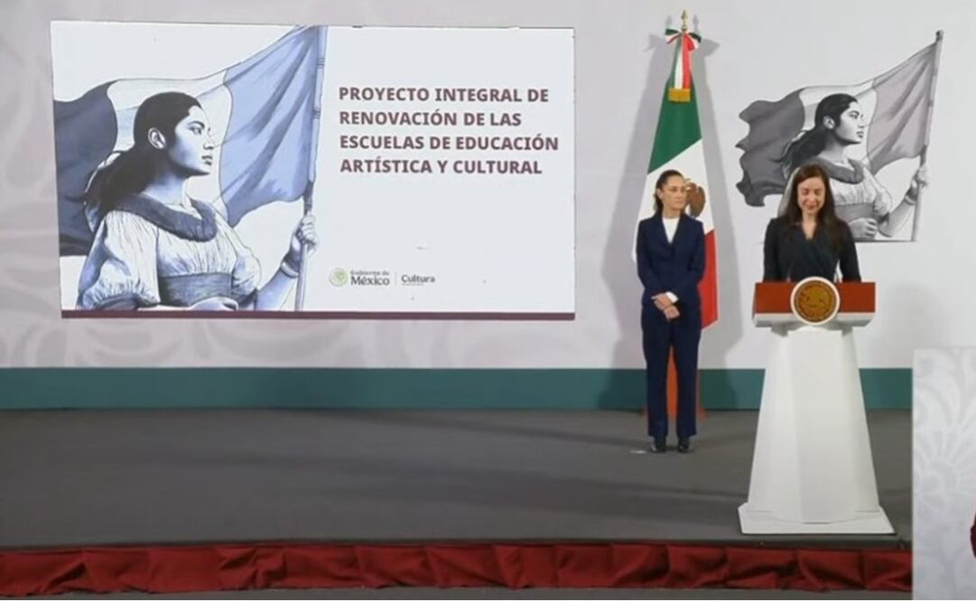 La secretaria de Cultura, Claudia Curiel de Icaza, informó que en el 2025 ya no habrá cobros en inscripción y reinscripción de las escuelas del El Instituto Nacional de Bellas Artes y Literatura (INBAL). Foto: Captura de pantalla