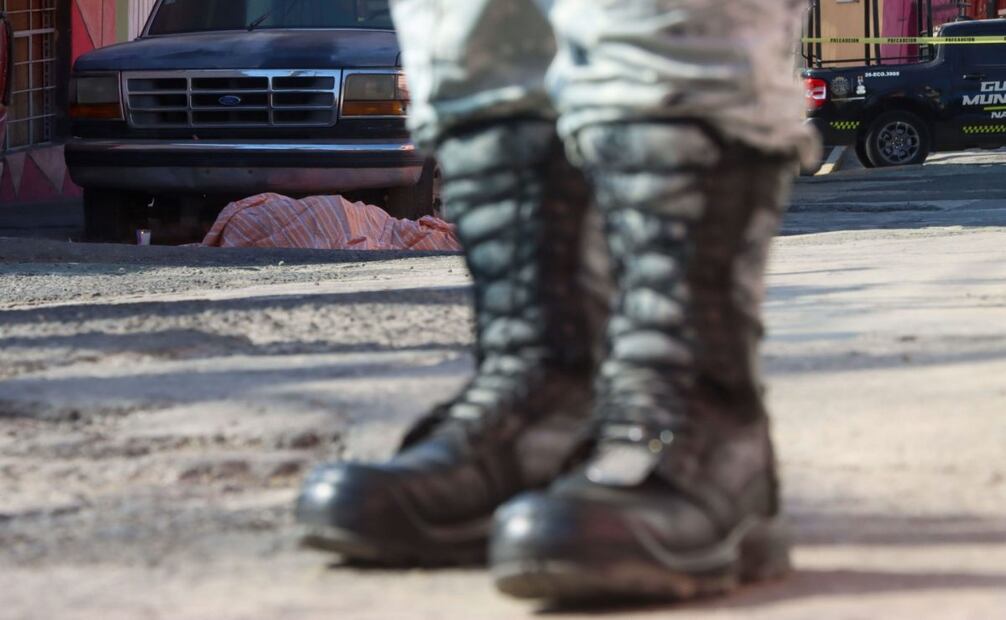 Aspectos de la Guardia Nacional después de que se registrara un asesinato a balazos en Naucalpan, Estado de México, el pasado 4 de febrero de 2026. Foto: Rogelio Morales/ Cuartoscuro