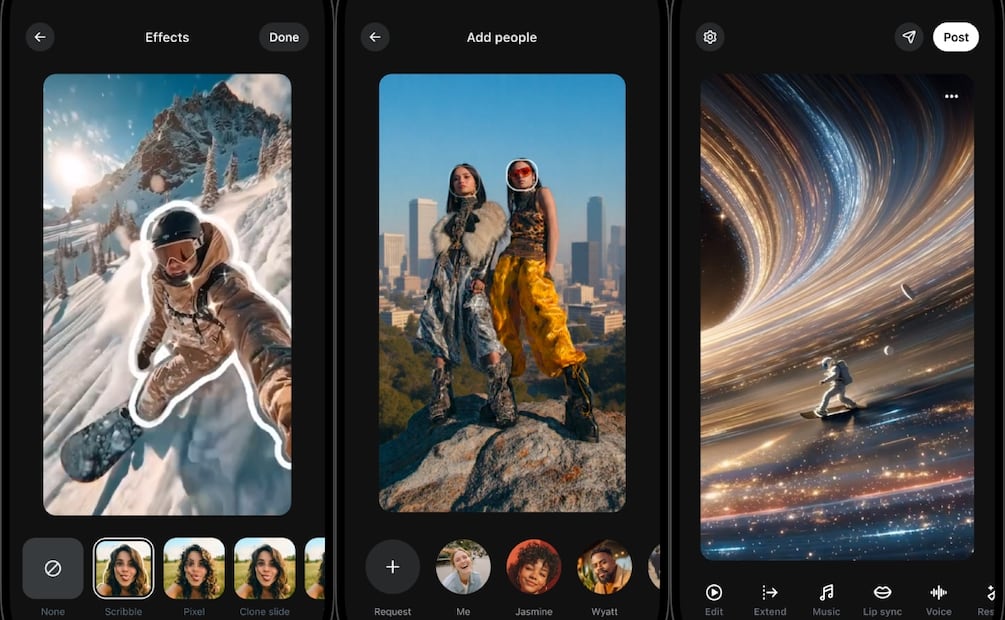Meta prueba Vibes, su nueva app de videos creados con IA. Imagen: cortesía