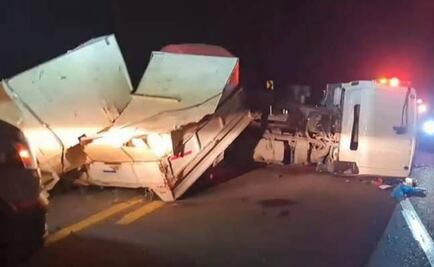 Se registra accidente entre un tráiler y una camioneta en Zacatecas; hay ocho muertos y dos heridos