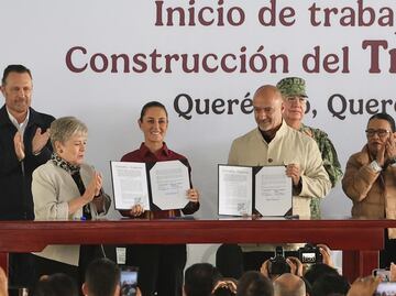 Sheinbaum da banderazo para trabajos del Tren México-Querétaro; tendrá tres estaciones
