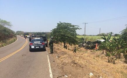 Vuelca camión del Ejército en Veracruz; reportan nueve heridos