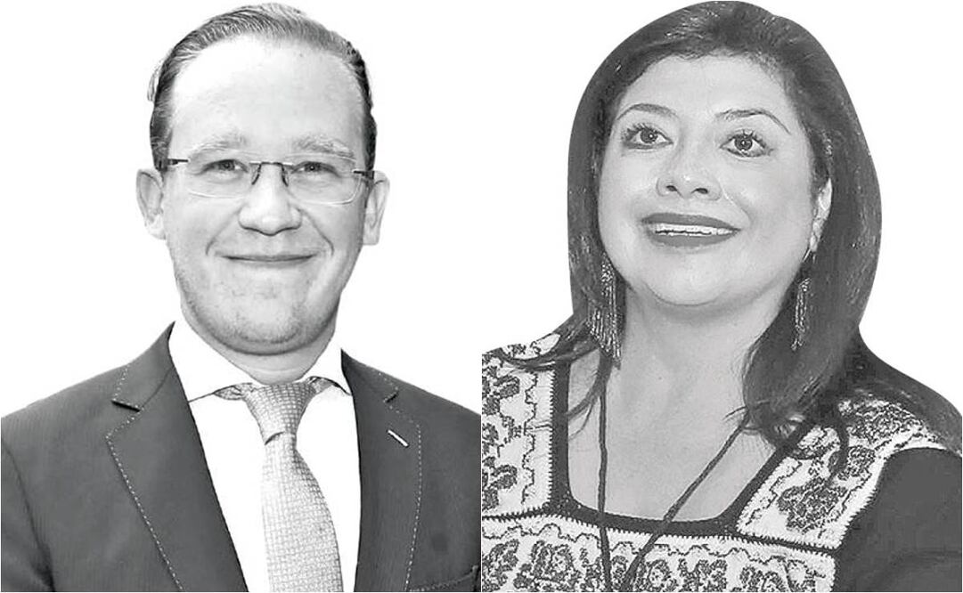 De izquierda a derecha: Santiago Taboada, alcalde de Benito Juárez; y Claudia Brugada, alcaldesa de Iztapalapa. Fotos: Archivo/EL UNIVERSAL