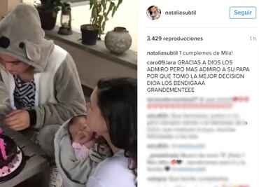Natália Subtil y Sergio Mayer Mori celebran primer mes de Mila