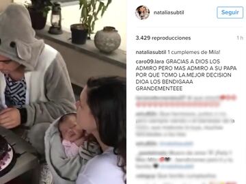 Natália Subtil y Sergio Mayer Mori celebran primer mes de Mila