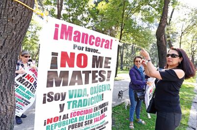 Protestan en Parque Líbano contra Línea 7 del Metrobús