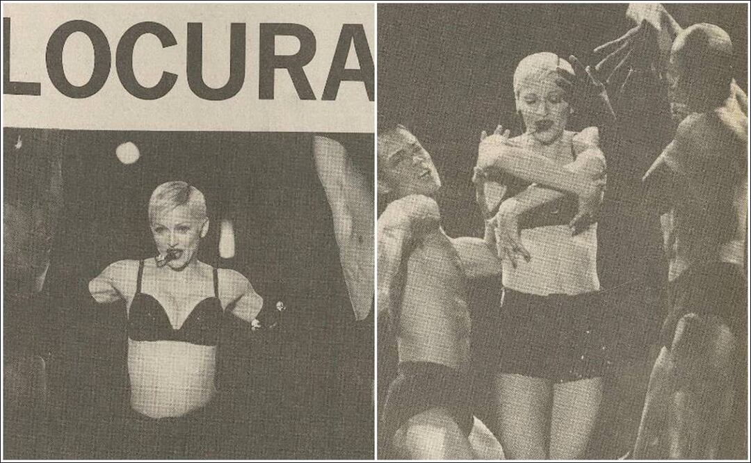 Madonna durante su debut en México en 1993. Hemeroteca  EL UNIVERSAL.