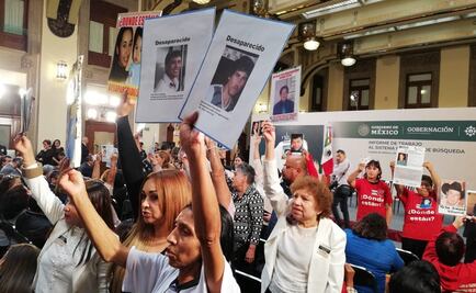 Familias de desaparecidos en Tamaulipas protestan frente a Palacio Nacional