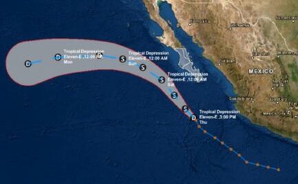 Por formación de la Depresión Tropical Once-E habrá lluvias intensas en siete estados