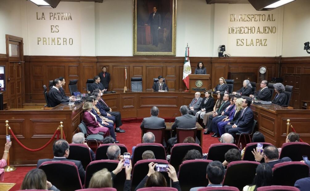 Rendición del último informe de labores de Mónica Soto, magistrada presidenta de la Sala Superior del TEPJF (24/10/2025). Foto: X (@SCJN)