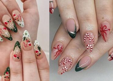 Diseños de uñas en tendencia para Navidad 2024