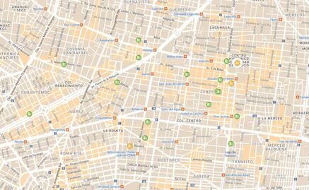 Este es el mapa de los edificios afectados por el sismo que se registró este 19S con magnitud de 7.7 grados