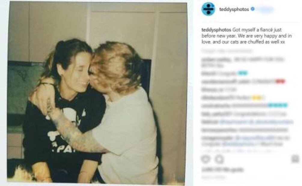 Ed Sheeran anuncia que se ha comprometido