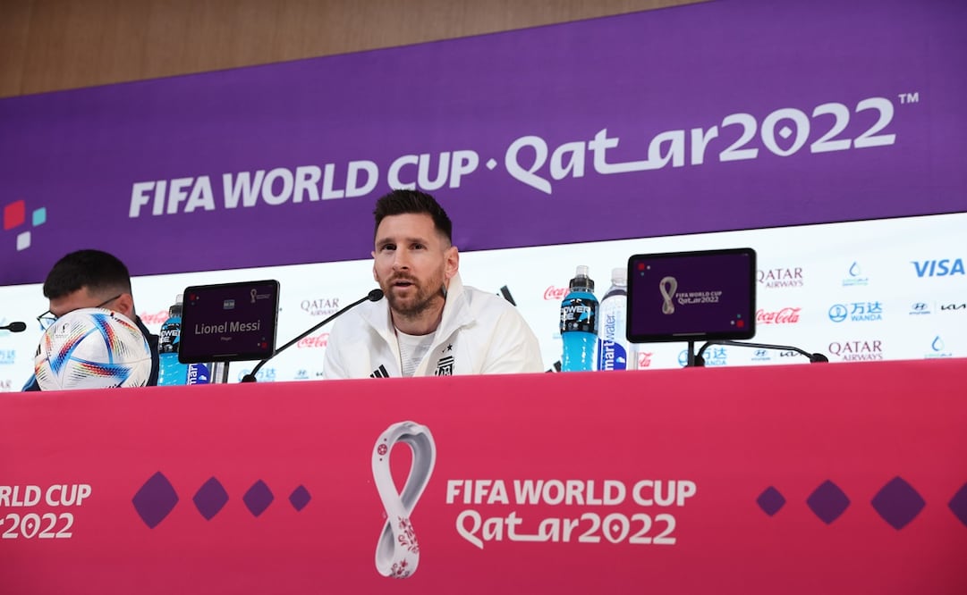 Lionel Messi en conferencia de prensa / Foto: EFE