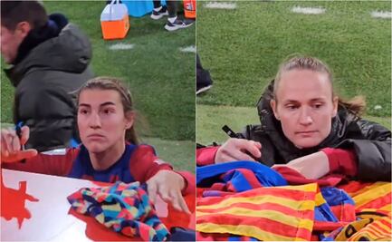 VIDEO: Jugadoras del FC Barcelona reaccionan a descontrol de fanáticos y niegan autógrafos