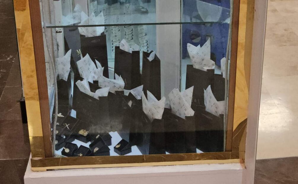 En febrero, los sujetos destruyeron los cristales de las vitrinas y se apoderaron de todos los artículos de oro en exhibición (24/05/2025). Foto: Archivo