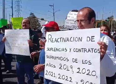 Personal médico del SNTSA bloquean avenida Central en Ecatepec; exigen mejores condiciones laborales