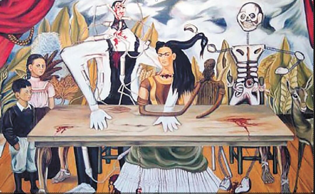 “La mesa herida” de  Frida Kahlo. foto: Captura
