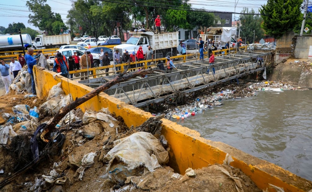 Retiran más de 80 toneladas de basura de presa El Ángulo y Río Hondo en Edomex. Foto: Especial