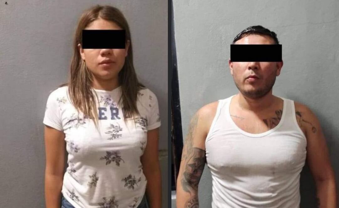 La pareja fue trasladada a disposición del ministerio público que continuará con las investigaciones correspondientes. Foto: Especial