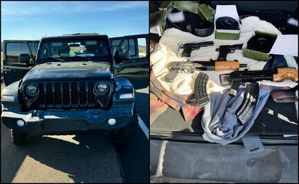 Detienen a ciudadano estadounidense con dos fusiles y dos pistolas en Sonora