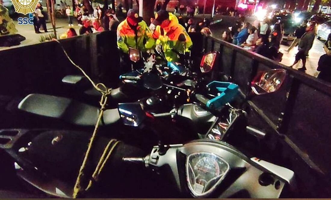 Policías de la Ciudad de México remitieron un total de 511 motocicletas a algún depósito vehicular. Foto: especial