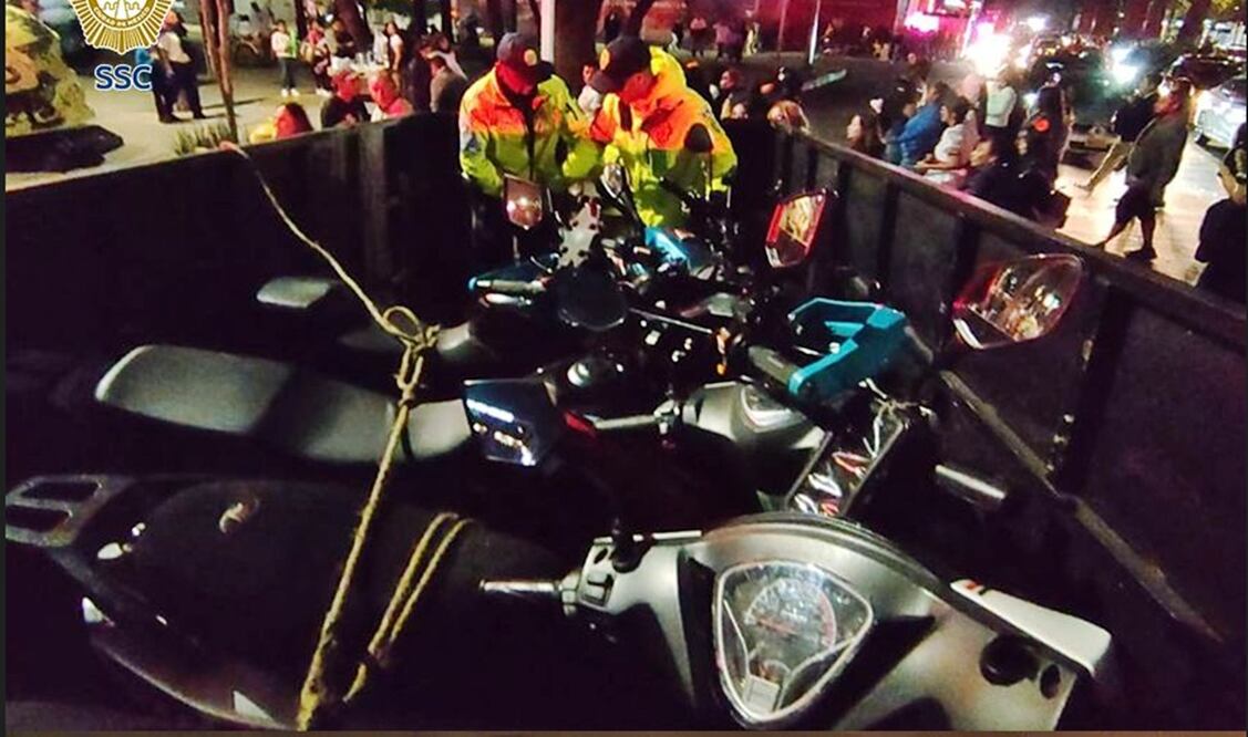 Policías de la Ciudad de México remitieron un total de 511 motocicletas a algún depósito vehicular. Foto: especial