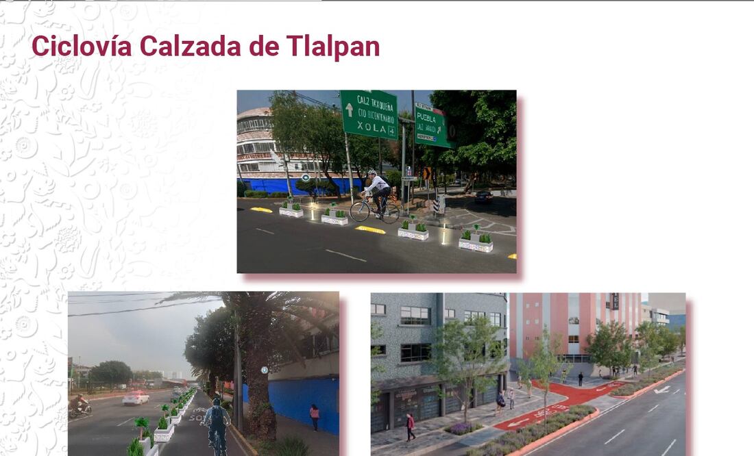 El Gobierno de la Ciudad de México mostró las primeras imágenes de cómo será la nueva ciclovía que construirá en Calzada de Tlalpan. (Foto: especial)