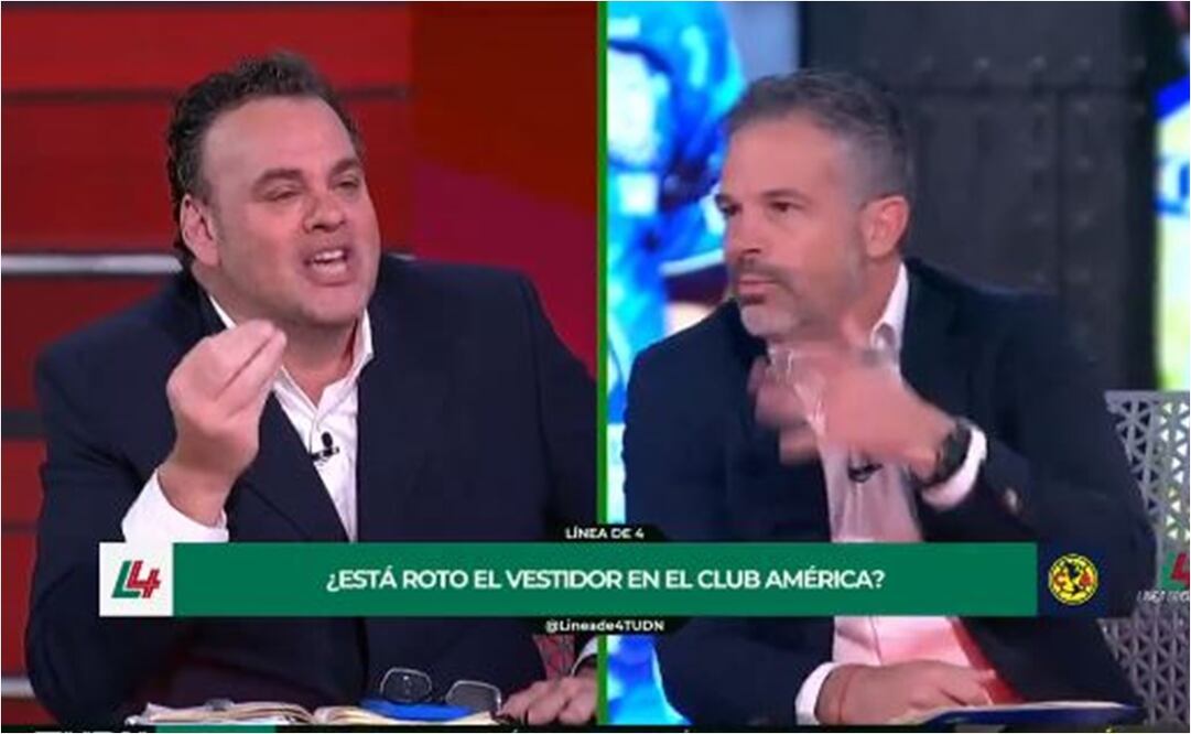 David Faitelson y Rafa Puente en Línea de 4. FOTO: CAPTURA DE VIDEO
