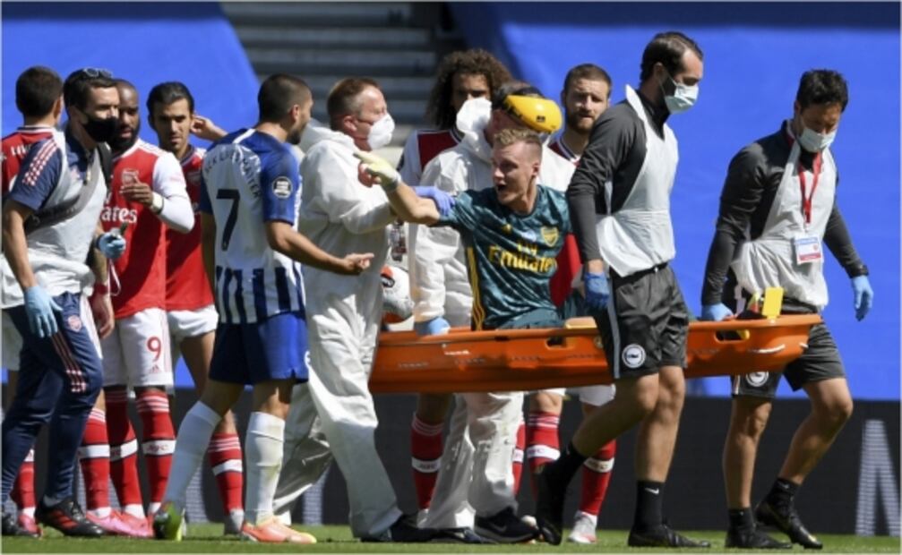 La aparatosa lesión de Bernd Leno, portero del Arsenal