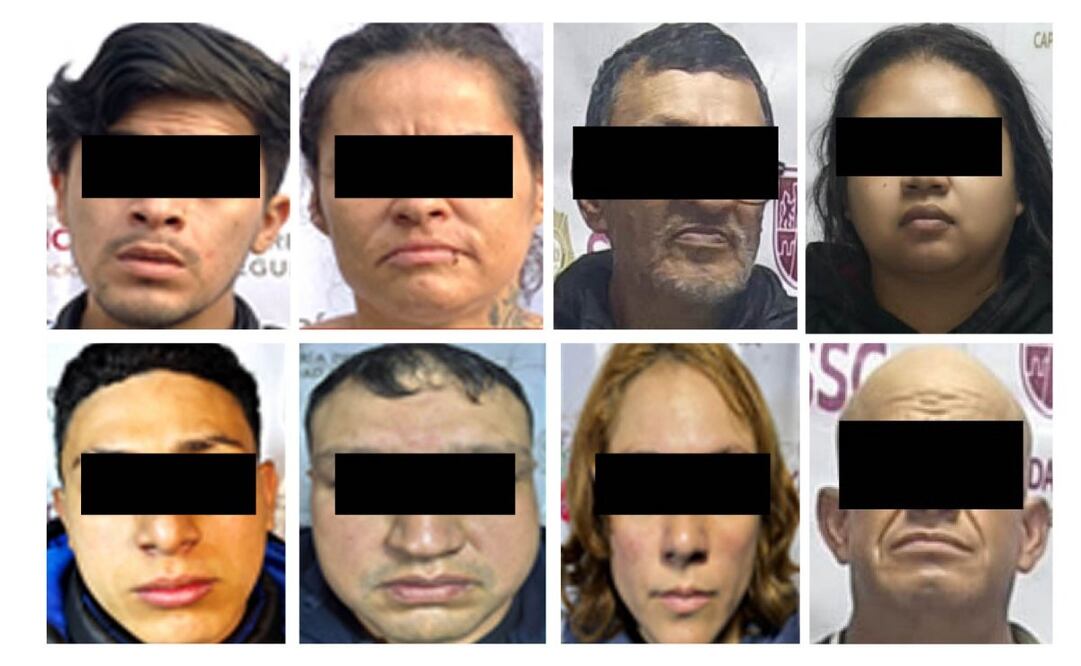 Ocho detenidos y más de 900 dosis de droga aseguradas en cateos en Azcapotzalco. 
Foto: Especial.