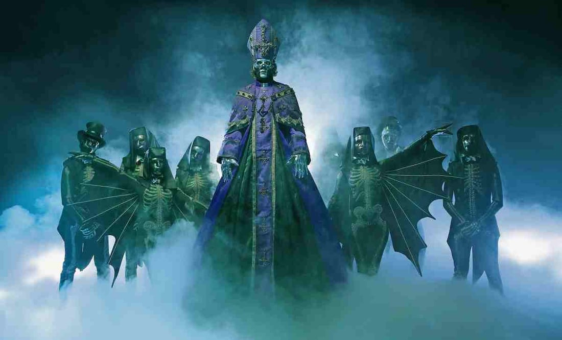 Tobias Rylander diseñó la iluminación y la escenografía de los shows de Ghost, que define como una mezcla de arquitectura gótica y brutalista. Foto: Mikael Eriksson / M Industries