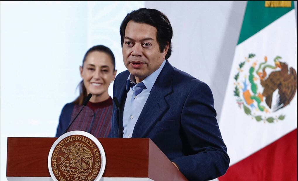 Mario Delgado, titular de Educación, anunció la copa nacional escolar de futbol “Vive saludable, juega feliz”, en el marco de la organización de la Copa FIFA 2026. Foto: Berenice Fregoso/EL UNIVERSAL