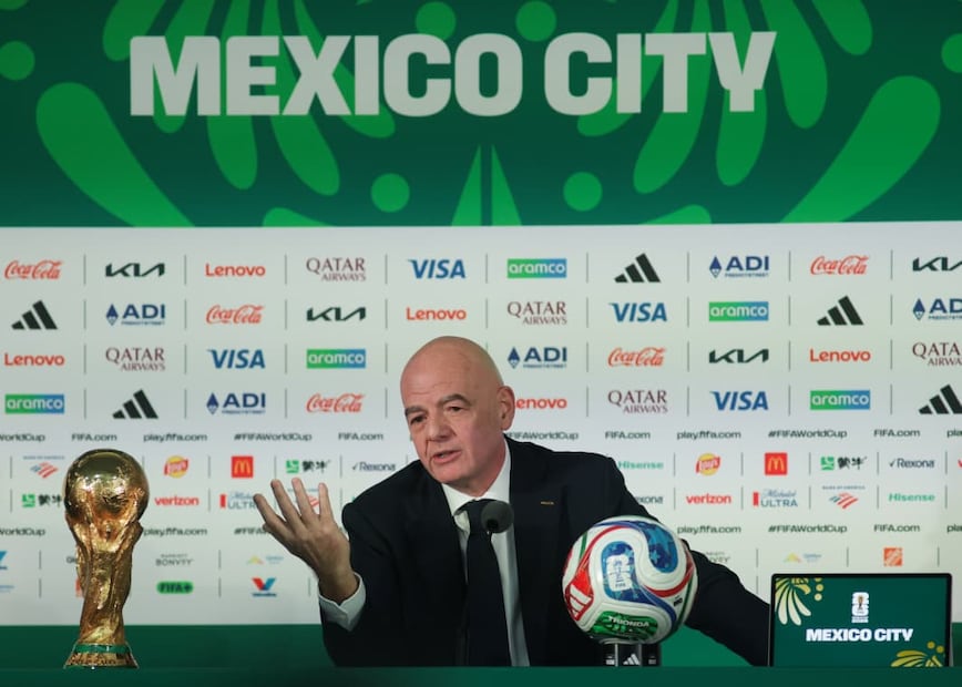 Gianni Infantino en conferencia de prensa previa a la inauguración del Mundial de 2026 - Foto: Carlos Mejía/EL UNIVERSAL